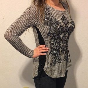 BLACK RHINESTONE VOCAL TOP